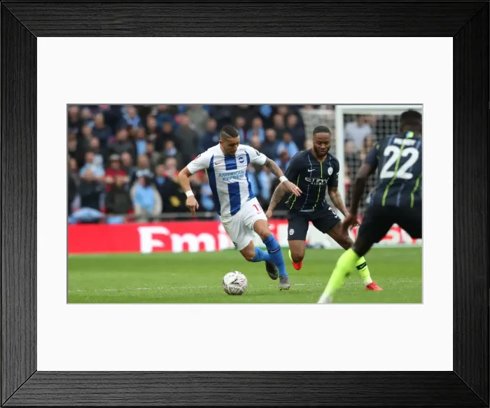 Framed Print : Manchester City vs. Brighton and Hove Albion: FA Cup Semi-Final Battle at Wembley Stadium (06APR19) Framed Print : Manchester City vs. Brighton and Hove Albion: FA Cup Semi-Final Battle at Wembley Stadium (06APR19)
