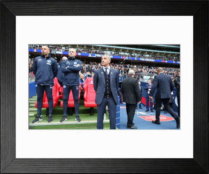 Framed Print : FA Cup Semi-Final Showdown: Manchester City vs. Brighton & Hove Albion at Wembley Stadium (06APR19) Framed Print : FA Cup Semi-Final Showdown: Manchester City vs. Brighton & Hove Albion at Wembley Stadium (06APR19)