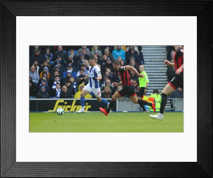 Framed Print : Brighton and Hove Albion vs. Bournemouth: Premier League Battle at American Express Community Stadium (13APR19) Framed Print : Brighton and Hove Albion vs. Bournemouth: Premier League Battle at American Express Community Stadium (13APR19)