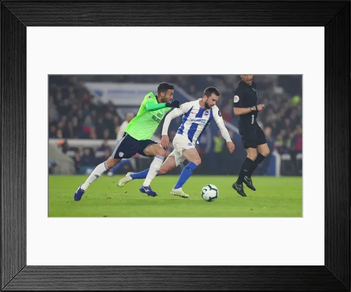 Framed Print : Brighton and Hove Albion vs. Cardiff City: Premier League Showdown at American Express Community Stadium (16th April 2019) Framed Print : Brighton and Hove Albion vs. Cardiff City: Premier League Showdown at American Express Community Stadium (16th April 2019)