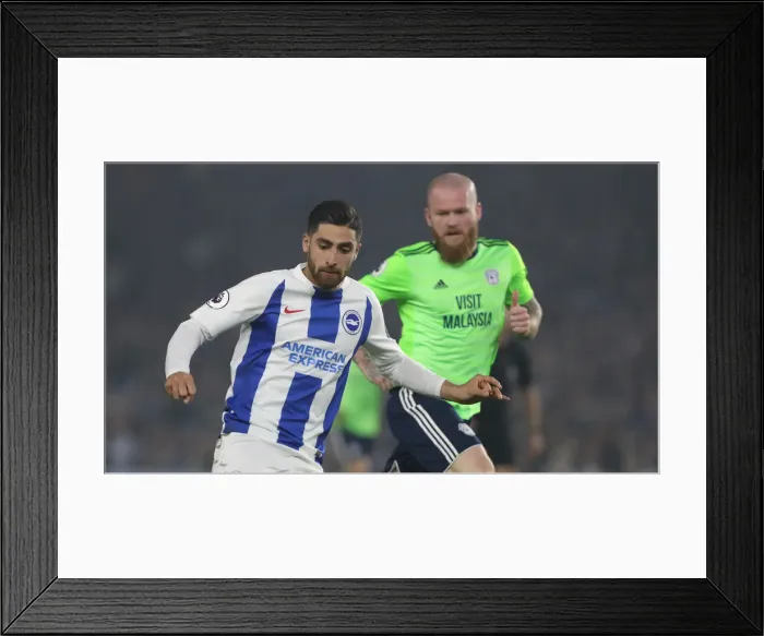 Framed Print : Brighton and Hove Albion vs. Cardiff City: Premier League Battle at American Express Community Stadium (16th April 2019) Framed Print : Brighton and Hove Albion vs. Cardiff City: Premier League Battle at American Express Community Stadium (16th April 2019)