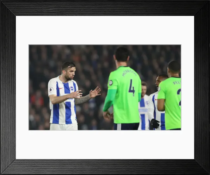 Framed Print : Brighton and Hove Albion vs. Cardiff City: Premier League Battle at American Express Community Stadium (16th April 2019) Framed Print : Brighton and Hove Albion vs. Cardiff City: Premier League Battle at American Express Community Stadium (16th April 2019)