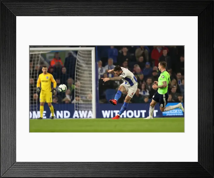 Framed Print : Brighton and Hove Albion vs. Cardiff City: Premier League Battle at American Express Community Stadium (16th April 2019) Framed Print : Brighton and Hove Albion vs. Cardiff City: Premier League Battle at American Express Community Stadium (16th April 2019)
