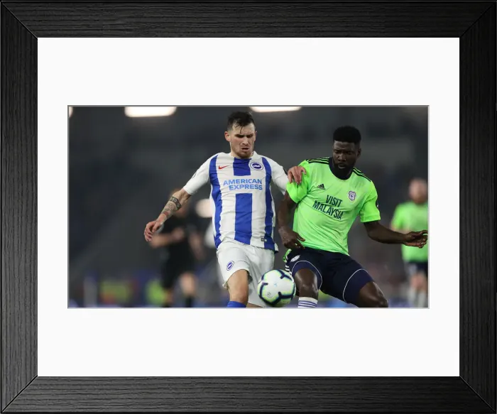 Framed Print : Brighton and Hove Albion vs. Cardiff City: Premier League Battle at American Express Community Stadium (16th April 2019)