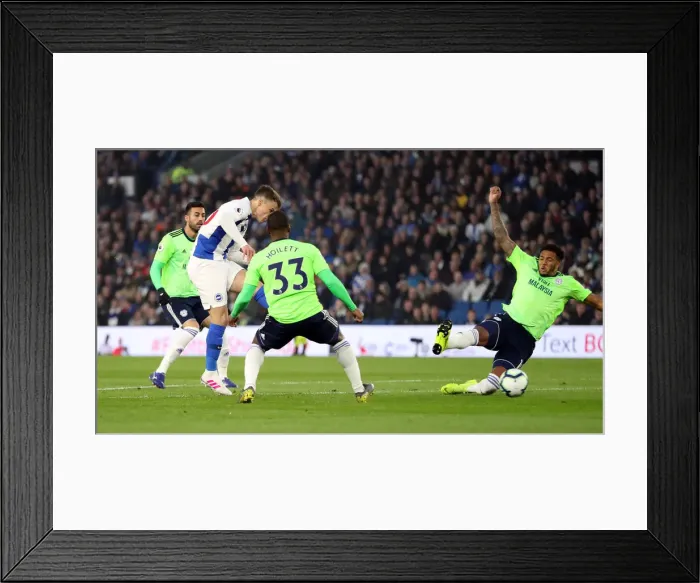 Framed Print : Brighton and Hove Albion vs. Cardiff City: Premier League Battle at American Express Community Stadium (16th April 2019) Framed Print : Brighton and Hove Albion vs. Cardiff City: Premier League Battle at American Express Community Stadium (16th April 2019)