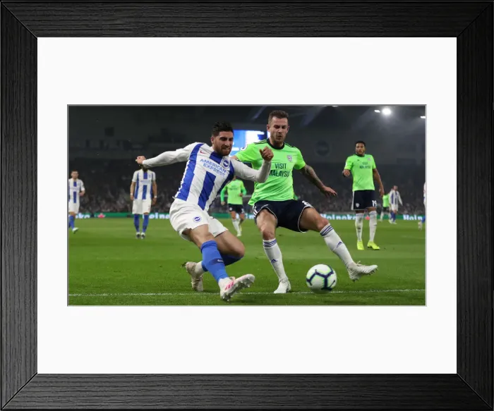 Framed Print : Brighton and Hove Albion vs. Cardiff City: Premier League Battle at American Express Community Stadium (April 16, 2019) Framed Print : Brighton and Hove Albion vs. Cardiff City: Premier League Battle at American Express Community Stadium (April 16, 2019)