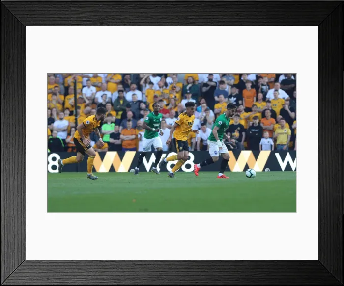 Framed Print : Premier League Showdown: Wolverhampton Wanderers vs. Brighton and Hove Albion at Molineux Stadium (20APR19) Framed Print : Premier League Showdown: Wolverhampton Wanderers vs. Brighton and Hove Albion at Molineux Stadium (20APR19)