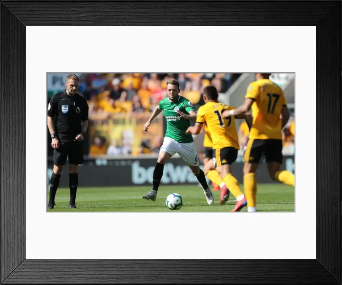 Framed Print : Premier League Showdown: Wolverhampton Wanderers vs. Brighton and Hove Albion at Stamford Bridge (20APR19)