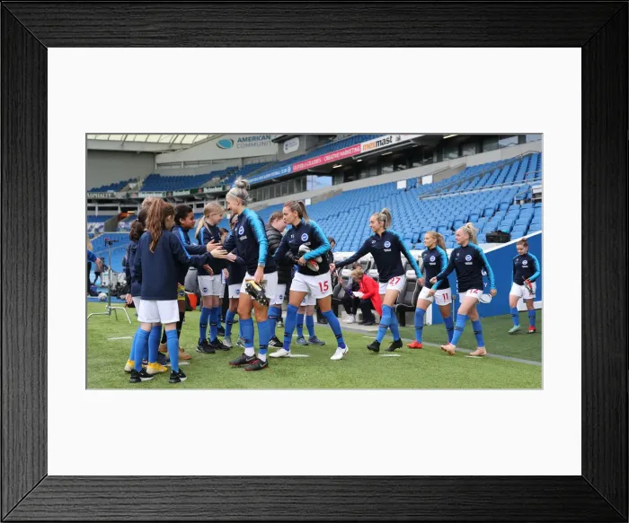 Framed Print : Brighton and Hove Albion Women vs. Arsenal Women: WSL Clash at American Express Community Stadium (29APR19) - Intense Match Action Framed Print : Brighton and Hove Albion Women vs. Arsenal Women: WSL Clash at American Express Community Stadium (29APR19) - Intense Match Action