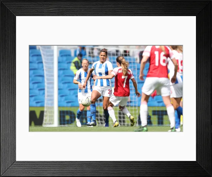 Framed Print : Brighton and Hove Albion Women vs Arsenal Women: WSL Clash at American Express Community Stadium (29APR19) - Intense Match Action Framed Print : Brighton and Hove Albion Women vs Arsenal Women: WSL Clash at American Express Community Stadium (29APR19) - Intense Match Action