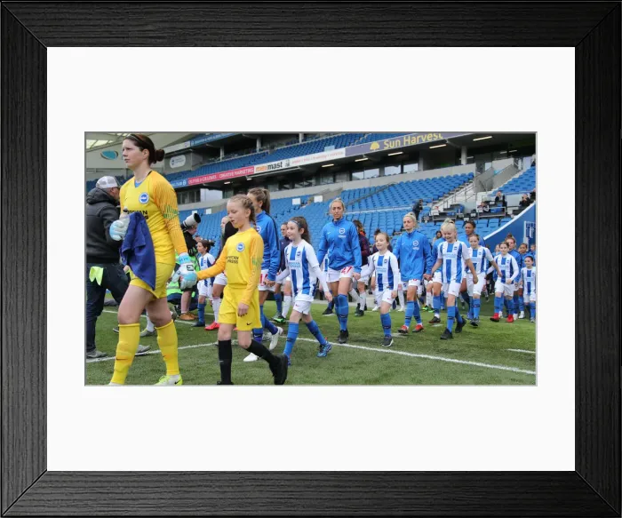 Framed Print : Brighton & Hove Albion Women vs. Arsenal Women: WSL Clash at American Express Community Stadium (29APR19) - Intense Match Action Framed Print : Brighton & Hove Albion Women vs. Arsenal Women: WSL Clash at American Express Community Stadium (29APR19) - Intense Match Action