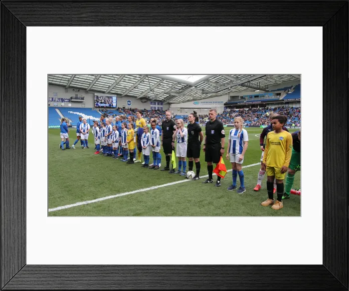 Framed Print : Brighton & Hove Albion Women vs. Arsenal Women: A Battle in the WSL at American Express Community Stadium (29APR19) Framed Print : Brighton & Hove Albion Women vs. Arsenal Women: A Battle in the WSL at American Express Community Stadium (29APR19)