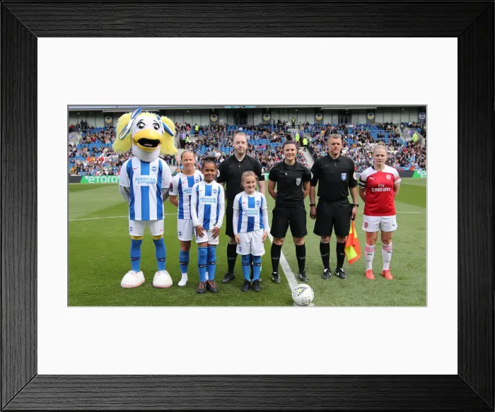 Framed Print : Brighton & Hove Albion Women vs. Arsenal Women: WSL Clash at American Express Community Stadium (29APR19) - Intense Match Action Framed Print : Brighton & Hove Albion Women vs. Arsenal Women: WSL Clash at American Express Community Stadium (29APR19) - Intense Match Action
