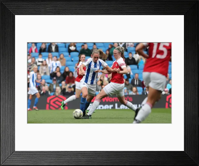 Framed Print : Brighton and Hove Albion Women vs. Arsenal Women: WSL Clash at American Express Community Stadium (29APR19) - Intense Match Action Framed Print : Brighton and Hove Albion Women vs. Arsenal Women: WSL Clash at American Express Community Stadium (29APR19) - Intense Match Action