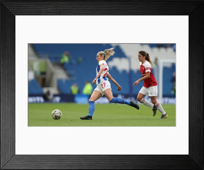 Framed Print : Brighton & Hove Albion Women vs Arsenal Women: WSL Clash at American Express Community Stadium (29APR19) - Intense Action from the Women's Super League Match Framed Print : Brighton & Hove Albion Women vs Arsenal Women: WSL Clash at American Express Community Stadium (29APR19) - Intense Action from the Women's Super League Match