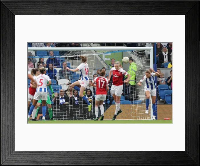 Framed Print : Brighton & Hove Albion Women vs. Arsenal Women: WSL Showdown at American Express Community Stadium (29APR19)