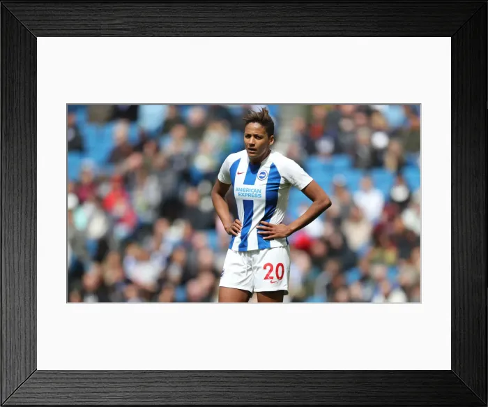 Framed Print : Brighton and Hove Albion Women vs. Arsenal Women: WSL Clash at American Express Community Stadium (29APR19) - Intense Match Action Framed Print : Brighton and Hove Albion Women vs. Arsenal Women: WSL Clash at American Express Community Stadium (29APR19) - Intense Match Action