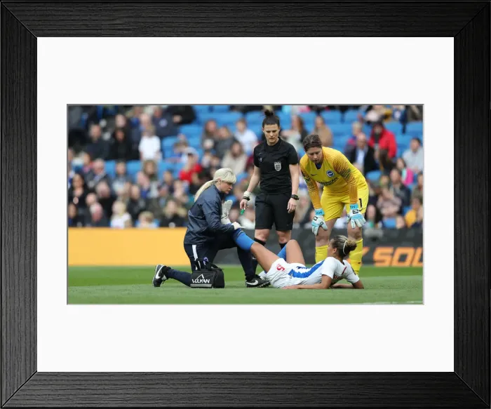 Framed Print : Brighton and Hove Albion Women vs. Arsenal Women: WSL Clash at American Express Community Stadium (29APR19) - Intense Match Action Framed Print : Brighton and Hove Albion Women vs. Arsenal Women: WSL Clash at American Express Community Stadium (29APR19) - Intense Match Action