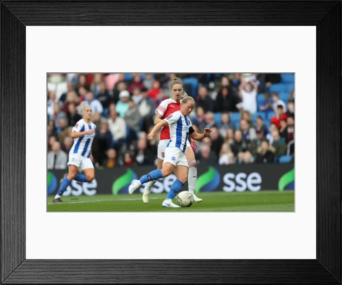 Framed Print : Brighton & Hove Albion Women vs. Arsenal Women: WSL Clash at American Express Community Stadium (29APR19) - Intense Action from the Women's Super League Match Framed Print : Brighton & Hove Albion Women vs. Arsenal Women: WSL Clash at American Express Community Stadium (29APR19) - Intense Action from the Women's Super League Match