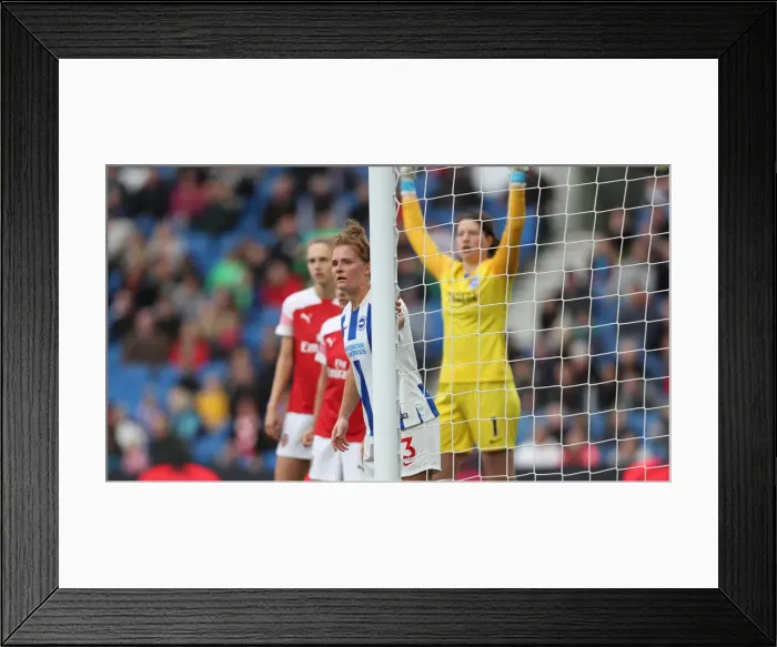 Framed Print : Brighton and Hove Albion Women vs Arsenal Women: WSL Clash at American Express Community Stadium (29APR19) - Intense Match Action Framed Print : Brighton and Hove Albion Women vs Arsenal Women: WSL Clash at American Express Community Stadium (29APR19) - Intense Match Action