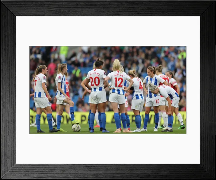 Framed Print : Brighton and Hove Albion Women vs Arsenal Women: WSL Clash at American Express Community Stadium (29APR19) - Intense Match Action Framed Print : Brighton and Hove Albion Women vs Arsenal Women: WSL Clash at American Express Community Stadium (29APR19) - Intense Match Action