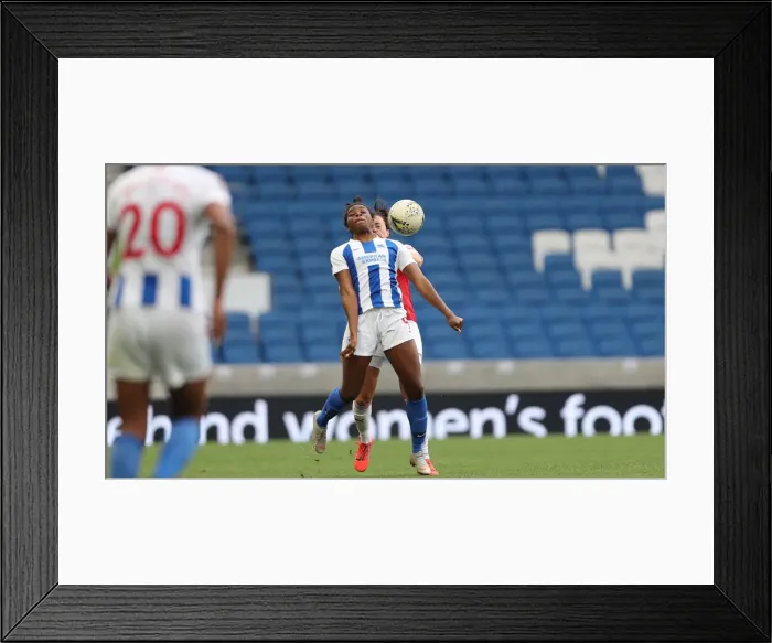 Framed Print : Brighton and Hove Albion Women vs. Arsenal Women: WSL Clash at American Express Community Stadium (29APR19) - Intense Match Action Framed Print : Brighton and Hove Albion Women vs. Arsenal Women: WSL Clash at American Express Community Stadium (29APR19) - Intense Match Action