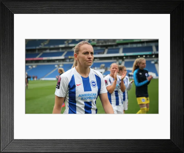 Framed Print : Brighton and Hove Albion Women vs. Arsenal Women: A Battle in the WSL at American Express Community Stadium (April 2019) Framed Print : Brighton and Hove Albion Women vs. Arsenal Women: A Battle in the WSL at American Express Community Stadium (April 2019)