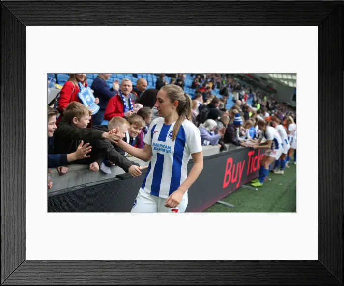 Framed Print : Brighton and Hove Albion Women vs. Arsenal Women: WSL Clash at American Express Community Stadium (29APR19) - Intense Match Action Framed Print : Brighton and Hove Albion Women vs. Arsenal Women: WSL Clash at American Express Community Stadium (29APR19) - Intense Match Action