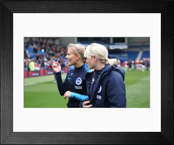 Framed Print : Brighton & Hove Albion Women vs. Arsenal Women: WSL Clash at American Express Community Stadium (29APR19) - Intense Match Action Framed Print : Brighton & Hove Albion Women vs. Arsenal Women: WSL Clash at American Express Community Stadium (29APR19) - Intense Match Action
