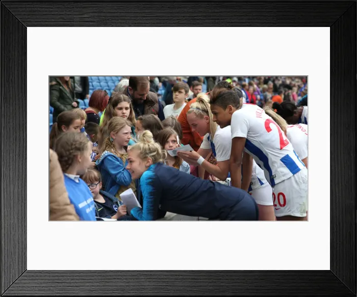 Framed Print : Brighton and Hove Albion Women vs. Arsenal Women: WSL Clash at American Express Community Stadium (29APR19) - Intense Match Action Framed Print : Brighton and Hove Albion Women vs. Arsenal Women: WSL Clash at American Express Community Stadium (29APR19) - Intense Match Action