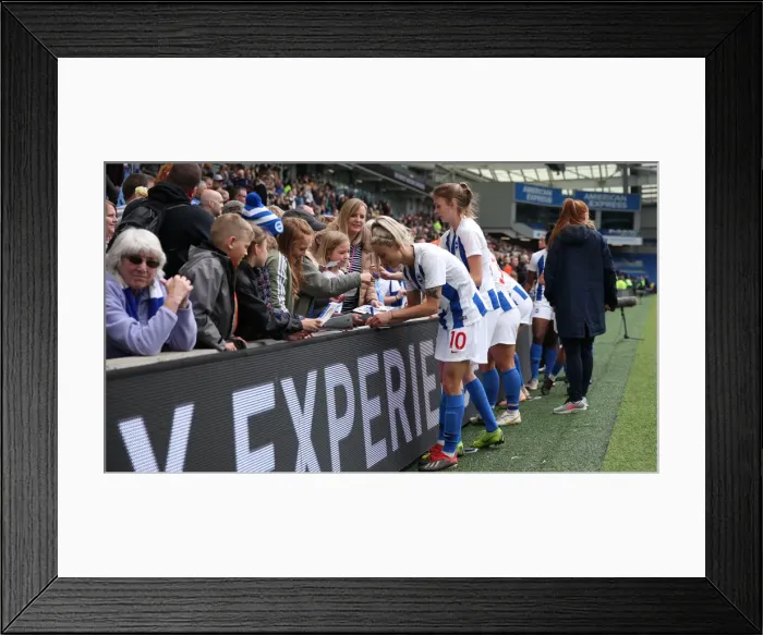 Framed Print : Brighton and Hove Albion Women vs. Arsenal Women: WSL Clash at American Express Community Stadium (29APR19) - Intense Match Action Framed Print : Brighton and Hove Albion Women vs. Arsenal Women: WSL Clash at American Express Community Stadium (29APR19) - Intense Match Action