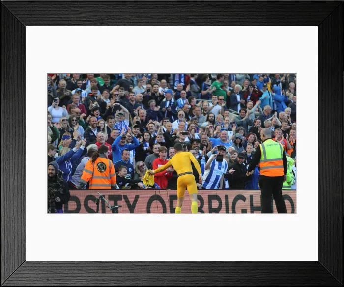 Framed Print : Brighton's Mat Ryan Gifts Shorts to Appreciative Fan in Emotional Moment at Falmer Stadium (Brighton and Hove Albion vs Manchester City, 12May19) Framed Print : Brighton's Mat Ryan Gifts Shorts to Appreciative Fan in Emotional Moment at Falmer Stadium (Brighton and Hove Albion vs Manchester City, 12May19)