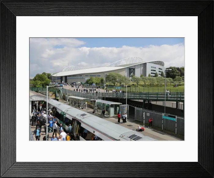 Framed Print : Brighton and Hove Albion vs Manchester City: Premier League Battle at American Express Community Stadium (12 May 2019)