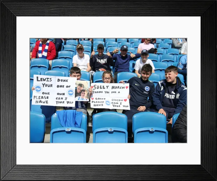 Framed Print : Intense Premier League Showdown: Brighton and Hove Albion vs Manchester City (May 12, 2019)