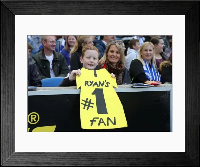 Framed Print : Brighton and Hove Albion vs Manchester City: Premier League Showdown at American Express Community Stadium (May 12, 2019)