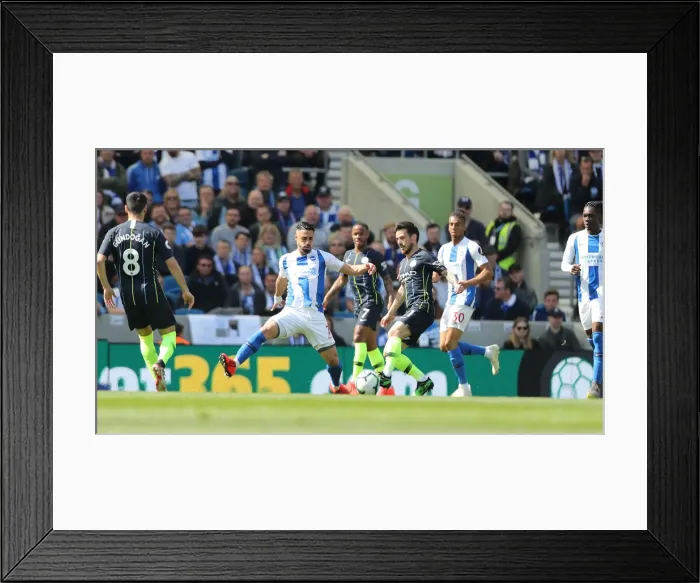 Framed Print : Brighton and Hove Albion vs Manchester City: Premier League Showdown at American Express Community Stadium (May 12, 2019)