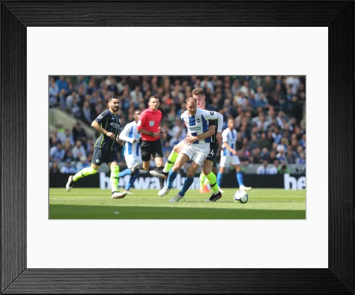 Framed Print : Intense Premier League Showdown: Brighton & Hove Albion vs Manchester City (May 12, 2019)