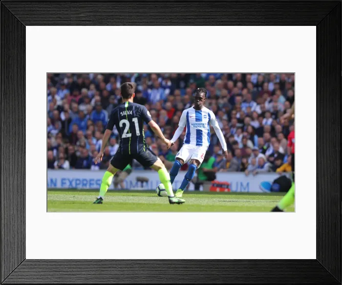Framed Print : Brighton and Hove Albion vs Manchester City: Premier League Showdown at American Express Community Stadium (May 12, 2019)