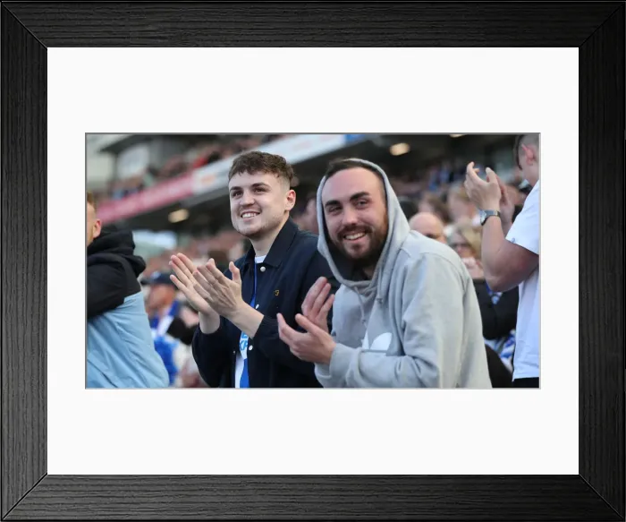 Framed Print : Brighton and Hove Albion vs Manchester City: Premier League Showdown at American Express Community Stadium (May 12, 2019)
