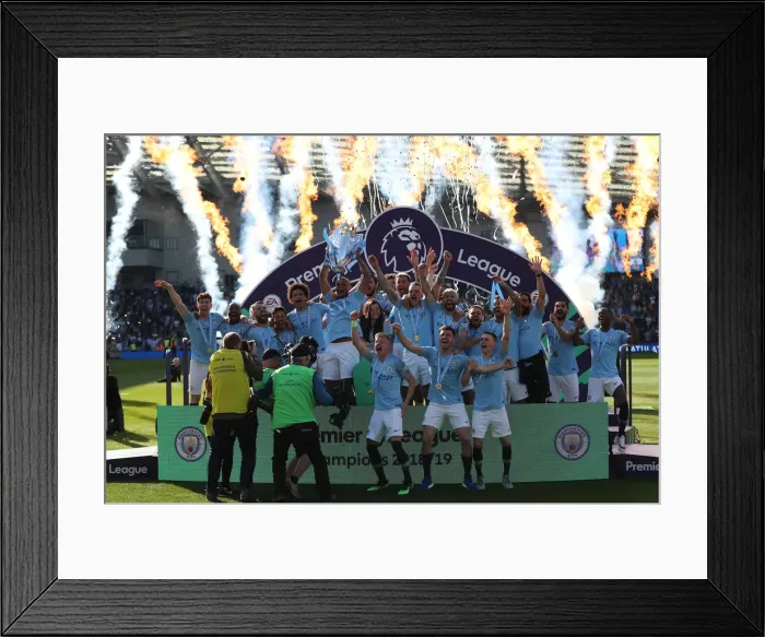Framed Print : Intense Premier League Showdown: Brighton & Hove Albion vs Manchester City (May 12, 2019)