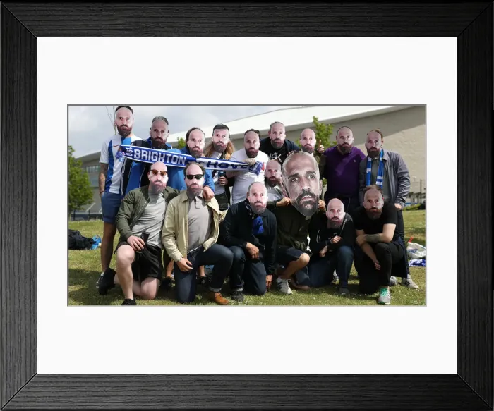 Framed Print : Brighton and Hove Albion vs Manchester City: Premier League Showdown at American Express Community Stadium (May 12, 2019)