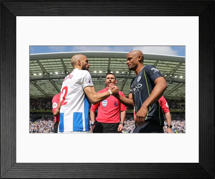 Framed Print : Brighton and Hove Albion vs Manchester City: Premier League Showdown at American Express Community Stadium (12 May 2019) Framed Print : Brighton and Hove Albion vs Manchester City: Premier League Showdown at American Express Community Stadium (12 May 2019)