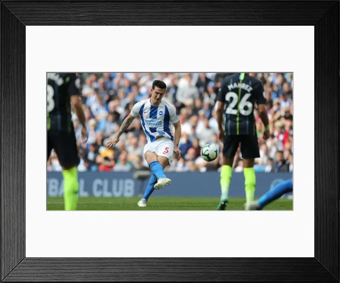 Framed Print : Intense Premier League Showdown: Brighton & Hove Albion vs Manchester City (May 12, 2019)