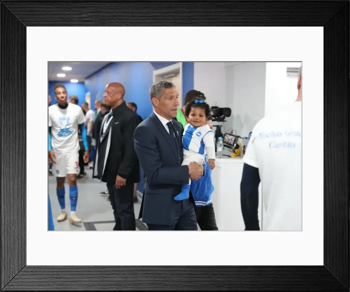 Framed Print : Brighton and Hove Albion's Premier League Squad Celebrates with Fans during Lap of Appreciation (12 May 2019)