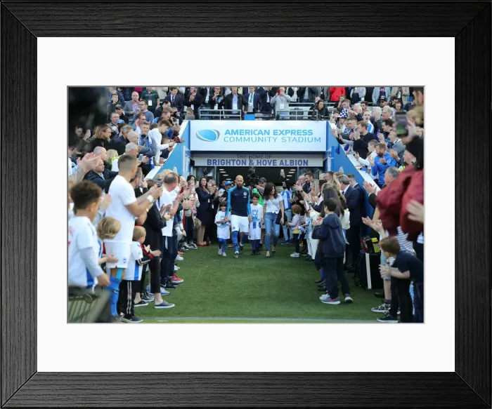 Framed Print : Brighton & Hove Albion: Premier League Survival Celebration - Players Lap of Appreciation (12 May 2019)