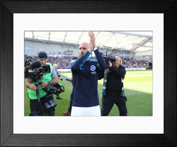 Framed Print : Brighton and Hove Albion: Premier League Survival Celebration - Players Lap of Appreciation (May 2019)