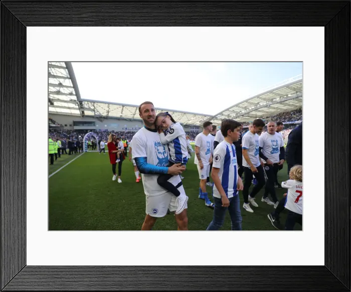 Framed Print : Brighton and Hove Albion: Premier League Survival Celebration - Players Lap of Appreciation (May 2019)