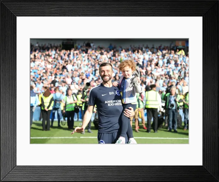 Framed Print : Brighton and Hove Albion: Premier League Survival Celebrated with Emotional Lap of Appreciation (vs. Manchester City, 12 May 2019)