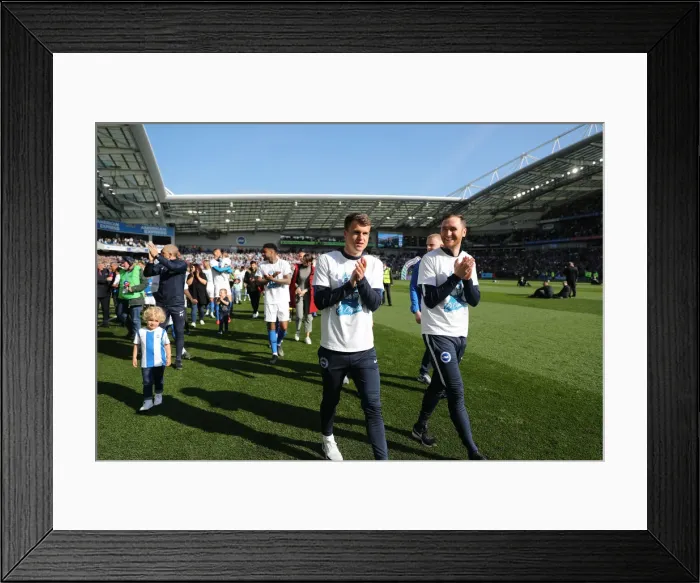 Framed Print : Brighton and Hove Albion: Premier League Survival Celebration - Players Lap of Appreciation (May 2019)