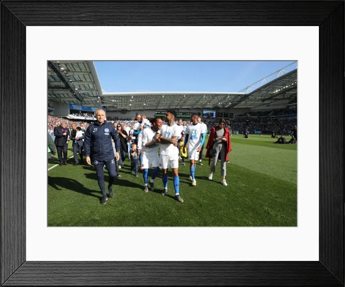 Framed Print : Brighton and Hove Albion: Premier League Survival Celebration - Players Lap of Appreciation (12 May 2019 vs Manchester City) Framed Print : Brighton and Hove Albion: Premier League Survival Celebration - Players Lap of Appreciation (12 May 2019 vs Manchester City)